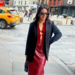 Camila Mendes Instagram - beginning of press day vs end of press day