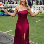 Camilla Kerslake Instagram - Happy Super Bowl Sunday ⭐️ Feeling extra thankful to have the opportunity to perform at NFL games and show my pride for England ❤️ Which team are you rooting for today? I’m personally looking forward to the halftime show most 😉