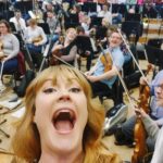 Camilla Kerslake Instagram - Slide 2 = me in a nut shell. Slide 1; playing it cool recording with the @royalphilorchestra & @cityoflondonchoir 😉 Henry Wood Hall