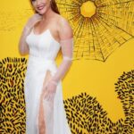 Camilla Kerslake Instagram - @SerpentineUK SummerParty 🍋🐢 Dress @gyunel Make up @jocablemakeupartist Skin prep @ingramskin at @skinstudiolondon Hair colour by @_narcissenoir for @nevillehairandbeautyofficial Entry pics by @brett_d_cove Thanks to @purplepr for the invitation 💜