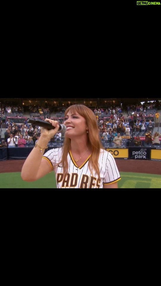 Camilla Kerslake - 3 Likes - There's nothing like #AthemSinging. Truly. Such an amazing send off from our adopted US city. You stay classy #SanDiego. 💙 ⚾️ 🎤 ❤️ #Padres #Baseball #Opera