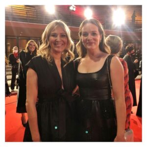 Cara Theobold Instagram - Bella Roma ♥️ an amazing night last night at @romacinemafest celebrating our film #Promises with the team and our writer director superwoman #AmandaSthers

Styled by the dream @hollygetti
Dress @huishanzhang 🖤
Jewels @stephenwebsterjewellery