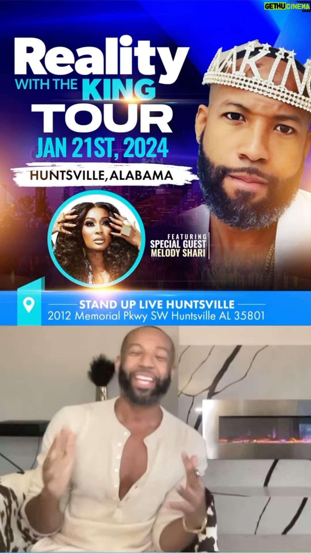 Carlos King Instagram - *MORE SEATS ADDED* Huntsville I’ll be in your city on January 21st, 2024 with Melody Shari as my guest and I have Soooooo many surprises in store chile 👀 Tickets available NOW. Link in bio! #LAMH #realitywiththeking