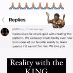 Carlos King Instagram - 🙏🏽❤️ Reality with the King