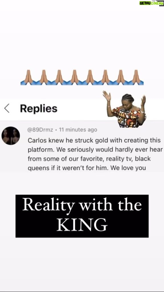 Carlos King Instagram - 🙏🏽❤️ Reality with the King