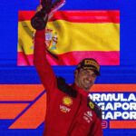 Carlos Sainz Jr. Instagram - 🏆 P1 in Singapore!! SMOOTH OPERATION COMPLETED @scuderiaferrari - #carlossainz Marina Bay Circuit