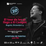 Carlos Vives Instagram - Recomendaciones para jugarte el partido de tu vida este 15 de diciembre en El Campín🙌🏼⚽️ ¡Pilas! Quedan las últimas boletas en @tuboleta Nos vemos mañana❤️ Estadio Nemesio Camacho El Campin