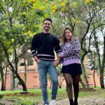 Carmen Villalobos Instagram - Derretidos, enamorados y combinados con nuestros sweaters de @maglione.col 🤤🫠❤️! Te amooooooo demasiado mi amor @fredefutbol 😻😻😻! Bogotá, Colombia
