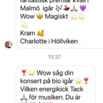 Carola Häggkvist Instagram - Kul när man lockar fram spontan skratt hos väninnorna … Så här såg Camilla Brincks och min konversation ut igår. Och Sannas och min idag på väg till spa ( se story ) på jobb jul möte! Och så ALLA super fina kommentarer jag fått efter helgens BIO premiär ifrån CAROLA festen på Avicci arena som nu kan ses på nära håll. Glad e jag. Puss & kram. Nu ska jag både på fotbollsmatch och Bobbys release party… Nu är alla jul låtar spikade så nu kan jag andas ut. Och andas in … #tacksam #korvenvargod #liteskitrensarmagen ##enheltvanligtovanligmåndag