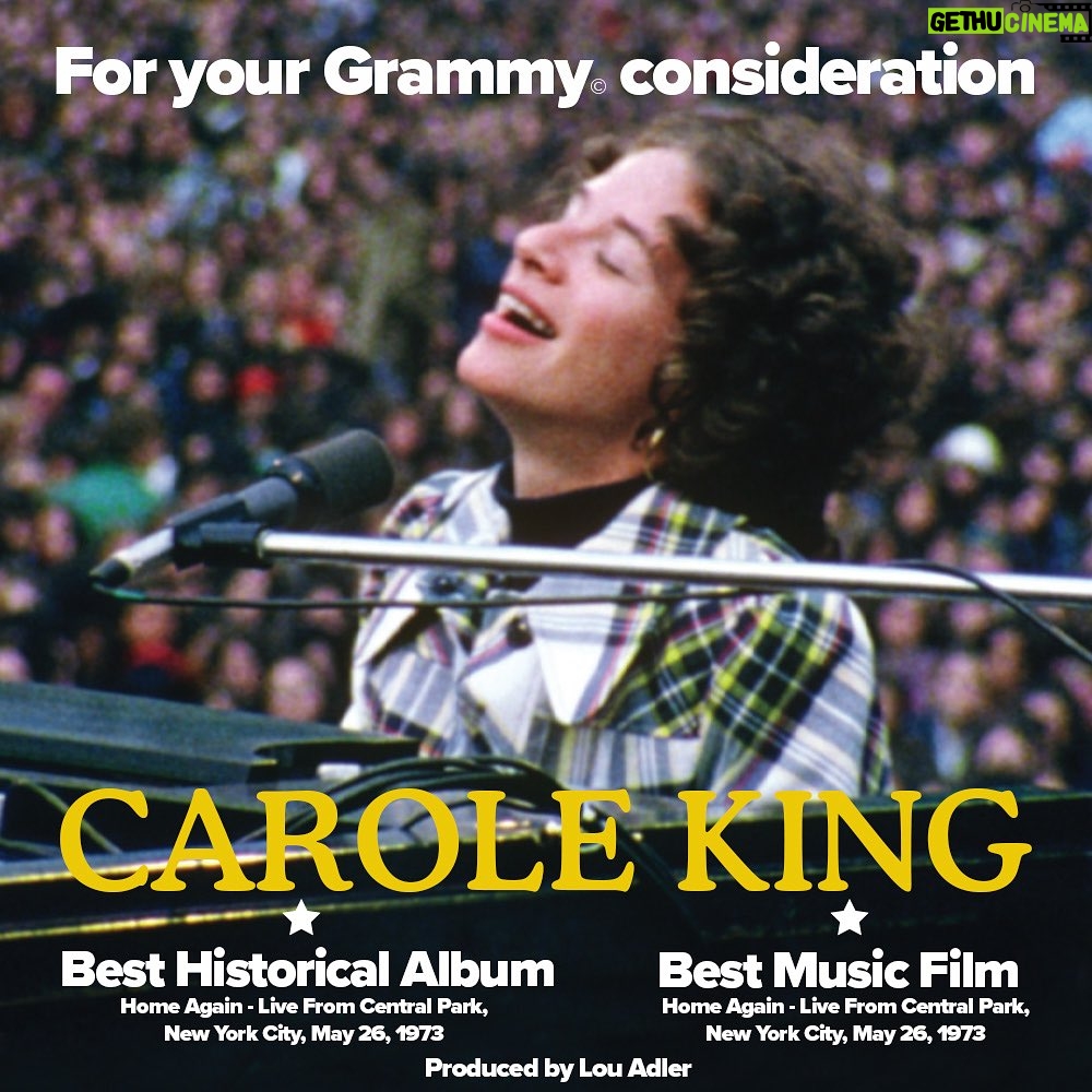 Carole King Instagram - For your Grammy consideration… #HomeAgain New York City