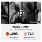 Carole King Instagram – Thrilled for @immediatefamilyfilm! 100% on Rotten Tomatoes 🍅 

If you weren’t able to see the Immediate Family Film in theaters this week,  it is now available on streaming platforms! You will love it.