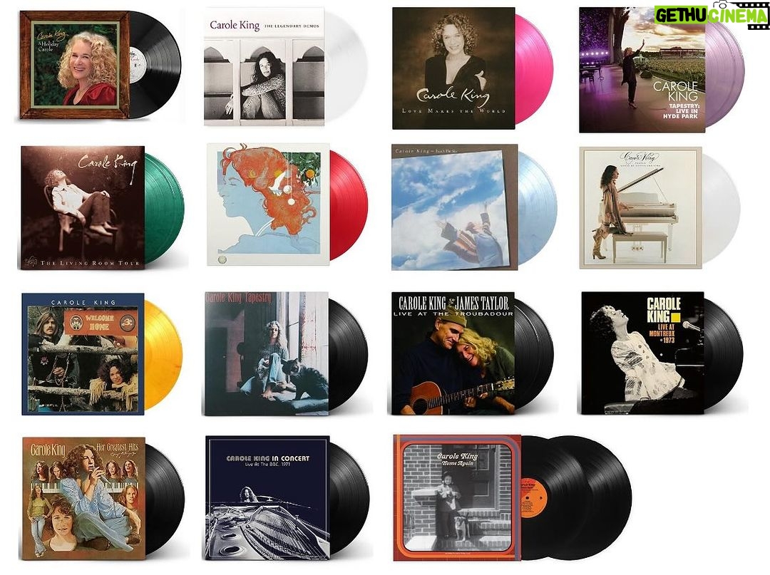 Carole King Instagram - We've got vinyl! These and other holiday gift ideas can be found in the Official Carole King Online Store. Shop now! Link in bio.