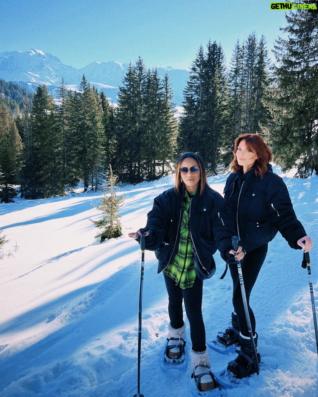 Caroline Receveur Instagram - What a beautiful day 🤍 Thanks @galenic_official for having me in this magical mountain trip 🫶🏼