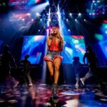 Carrie Underwood Instagram - Some fun photos from the show last night! Only 2 more left this year! Time flies when you’re having fun. #Reflection @resortsworldlv #Vegas 📸: @jeffjohnsonimages