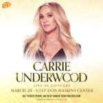 Carrie Underwood Instagram - #Repost @utep_ose ・・・ JUST ANNOUNCED: Multi-Platinum country singer Carrie Underwood is coming to the UTEP Don Haskins Center on March 20th, 2024! Tickets on sale on 01/26! 🤠🎸