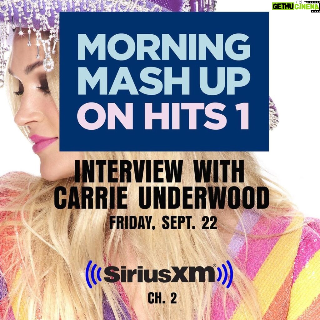 Carrie Underwood Instagram - Carrie stopped by @morningmashup to talk all things #DenimAndRhinestones, plus much more!  Listen to the full interview Friday, Sept 22 on @siriusxmhits1 . -TeamCU