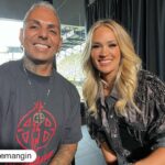 Carrie Underwood Instagram - 👀 #Repost @josemangin ・・・ That’s ME hanging with @carrieunderwood backstage at @gunsnroses in Nashville!?! We’ve got something pretty cool in store for fans of OCTANE and CARRIE’S COUNTRY on @siriusxm. Stay tuned! #metalambassador #carrieunderwood #siriusxm #sxmoctane #sxmliquidmetal @carriescountry @sxmoctane