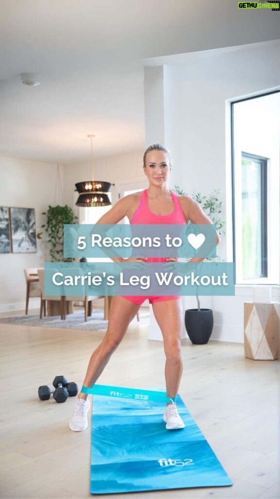 Carrie Underwood Instagram - #Repost @fit52 ・・・ Want to know the secret to @carrieunderwood’s killer legs?? We got you. 💪   Access Carrie’s famous leg workout designed to strengthen, tone, and sculpt your lower body. Featuring squats, lunges, step ups and more, it won’t be easy, but the burn will be SO worth it!   fit52 fam—sound off in the comments with what you love most about this iconic workout! 👇