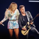 Carrie Underwood Instagram - Fridays are always a good time in #Vegas @resortsworldlv !!! What a crowd!!! You all were giving so much energy and that made us all so happy!!! THANK YOU! ❤️❤️❤️ #Reflection 📸: @jeffjohnsonimages