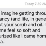 Carson Meyer Instagram - A dear mama friend send me this video of her little one playing with @candthemoon after a belly scrub and whole heart is lighting up. The miracle of life is epic beyond words. ✨ Life givers are my inspiration for creating C & The Moon. It brings me immense joy to know these products provide nourishment and hydration to growing bellies and new mamas.