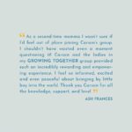 Carson Meyer Instagram – The last virtual Prenatal Growing Together Circle of 2021 starts September 1st
 ✨
Join me and a group of mamas-to-be for a 12 week birth preparation course that explores healthy pregnancy , postpartum care and everything in between. This circle is a wonderful way to connect with new parents and build a loving community of support 
✨

Photo of beautiful friend @kat.villain & Plum