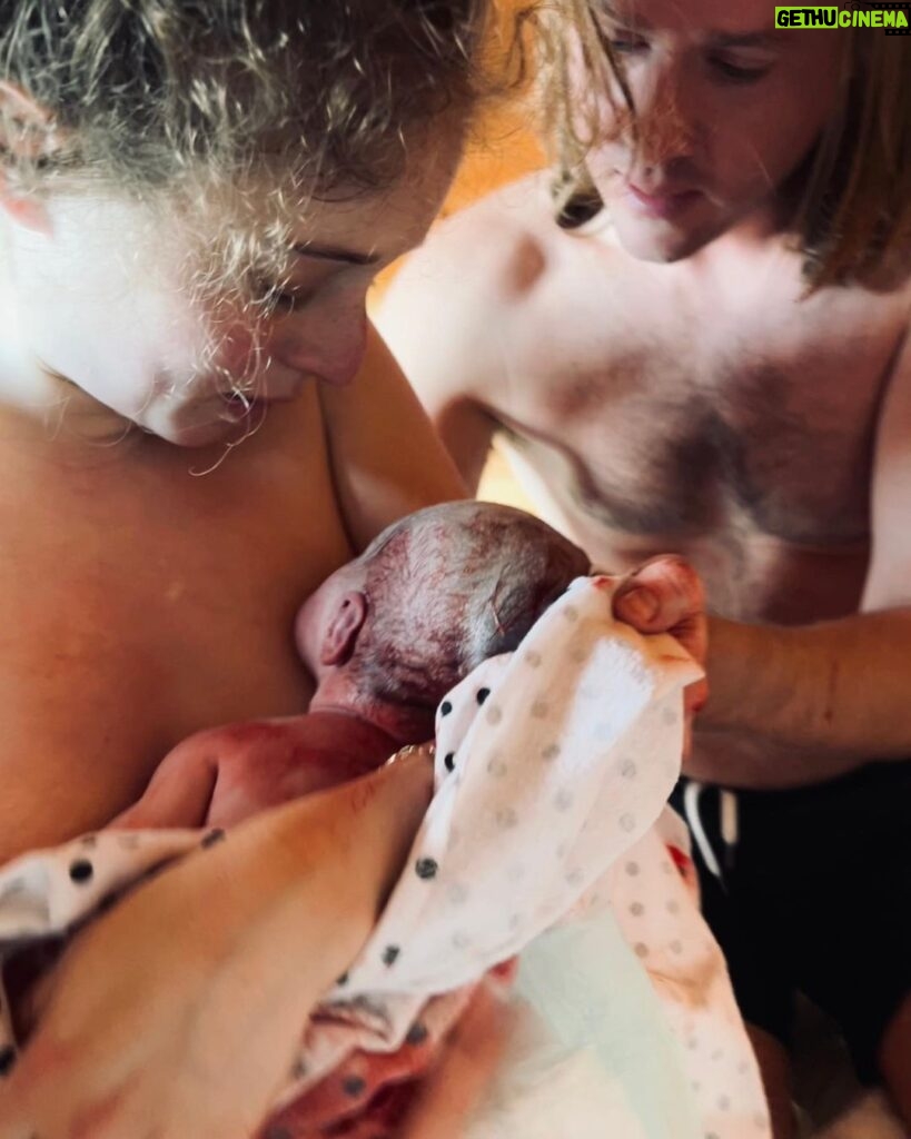 Carson Meyer Instagram - ✨Lou Isla Rice ✨ Our girl is here! After 15 hours of roaring labor she was born into her daddy’s hands in our home. It was the most challenging and divine experience of my life. We were held by two wise women whose trust in physiological birth guided us through our dream birth experience. Ten months ago when we called this soul into our hearts I felt the presence of a baby girl and although we waited to be surprised, I was certain throughout my pregnancy that she was the one joining us. Although I’ve known her for many moons now, she’s beyond my wildest dreams and more beautiful then I could have ever imagined! Shout out to her dad, love of my life, who has taken such great care of us and is endlessly dedicated to tending to the health and happiness of his Scorpio girls.