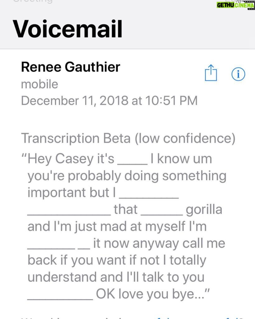 Casey Patterson Instagram - Okay first of all, How does my iPhone know that Renee has low confidence? Second... Nay Nay WHAT did you do to that Gorilla that you’re now mad at yourself for? So many questions… I ❤️ U @nenegooter 🦍😖
