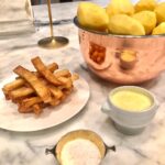 Casey Patterson Instagram - Resolving to cook more... Pomme Frites with Fresh Garlic Mayonnaise and Sea Salt ~ New Years Potatoes, Duck Fat Roasted, Creme Fraiche, Chives and Caviar #cleanse #2019