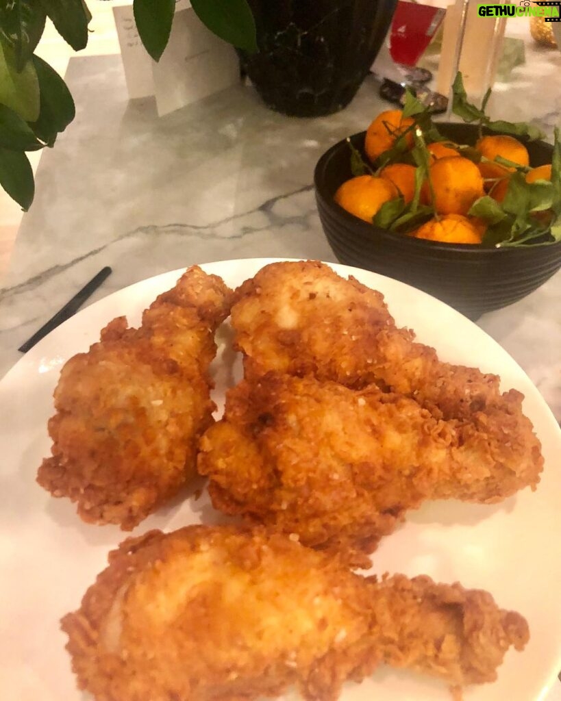 Casey Patterson Instagram - Killing the Fried Chicken game 3 ways today 👋 👩🏻‍🍳 🐓Korean Fried ~ Truffle Honey Glazed 🍯🍄 ~ and Double Dipped Southern Buttermilk 🐄👏🏻 Now... 🥃😴🐶 #friedchicken Soho