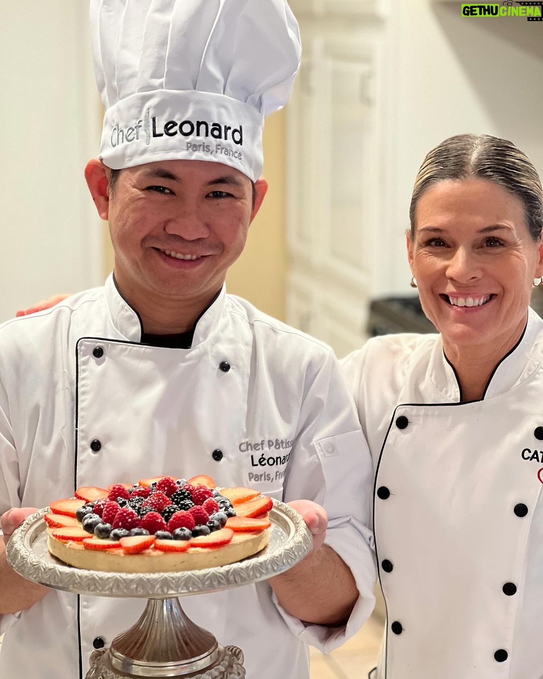 Cat Cora Instagram - I love working with Master Pastry Chef Leonard Kimhourt Taing, he has such a stellar culinary career and reputation. I have used his expertise, recipes, and exquisite creations for many of my events over the years. I just recently tested specialized fruit tarts in Santa Barbara with him as seen in this picture. We had the best time, laughed hard and ate wayyy too much. He is so talented, creative, and passionate. I love his expertise in the traditions of French Baking with his unique knowledge of Cambodian delicacies. I can’t wait until we bake together again. #cheflife #chef #MasterPastryChef #ChefLeonardKimhourtTaing #ChefLeonard #pastrychef #cambodianchef #artofpastry #inspired #IC3