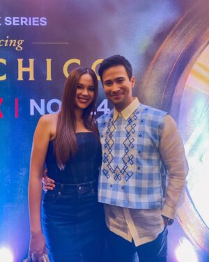 Catriona Gray Instagram - A very proud fiance right here! 🥰 Congrats my love, @samuelmilby on the launch of the FIRST Filipino produced series for @netflix Replacing Chef Chico. 👏🇵🇭 

Proud din kasi alam ko this will pave the way even more so, for Filipino content on international platforms. 

Congrats also to @cornerstonestudiosph and @project8projects !! 

At the premiere we watched the first two episodes of the 8 ep series and I was laughing, crying and saying to myself - this writing is so good 👏. 
Watch the series for yourself, out now on @netflix 🤍