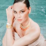 Catriona Gray Instagram - My absolute dream favorite piece I had the honor of wearing from the Mediterranea collection by @bulgari from our @mega_magazine cover story. 🩵 MEGA's October 2023 issue is available online via the sarisari.shopping website as well as in store from major National Bookstore and Fully Booked branches. It is also available at the SariSari pop-up store in Estancia Mall, Pasig. You can also download the e-magazine through the MEGA Magazine channels on Readly, Magzter, and Press Reader. Text by @bamxbva, photography by @shairaluna, fashion direction and styling by @iamkatrinacruz, hair by @paulnebres, makeup by @jellyeugenio, shot on location at BULGARI HOTEL ULUWATU, BALI, INDONESIA @bulgariresortbali , special thanks to @jeshanina of @bulgari Philippines, MEGA Magazine, October 2023.