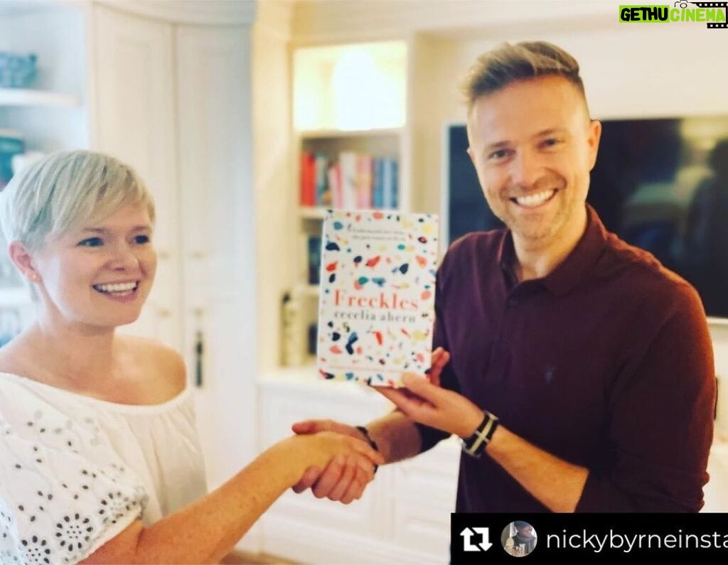 Cecelia Ahern Instagram - Repost from @nickybyrneinsta • So a few moons ago I happen to tell my sister in law @official_ceceliaahern this … “That you are the average of the five people you spend most time with - so choose carefully” Her crazy creative mind went into overdrive and she went off and wrote her new book from this random conversation! What a story - genius! Here she is presenting me with my copy! It’s called FRECKLES Get it, read it because I feel like a really interesting intelligent author helper now and if this becomes a movie I may challenge Spielberg to the best ever at the oscars! Ps - if anyone is struggling for any other ideas just hit me up I’ve got loadsa stuff unused in my brain! 😄😳😉