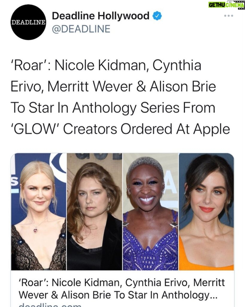 Cecelia Ahern Instagram - ROAR has found a home at APPLE TV+ and I couldn’t be happier to be working with the most phenomenal people. 🎉