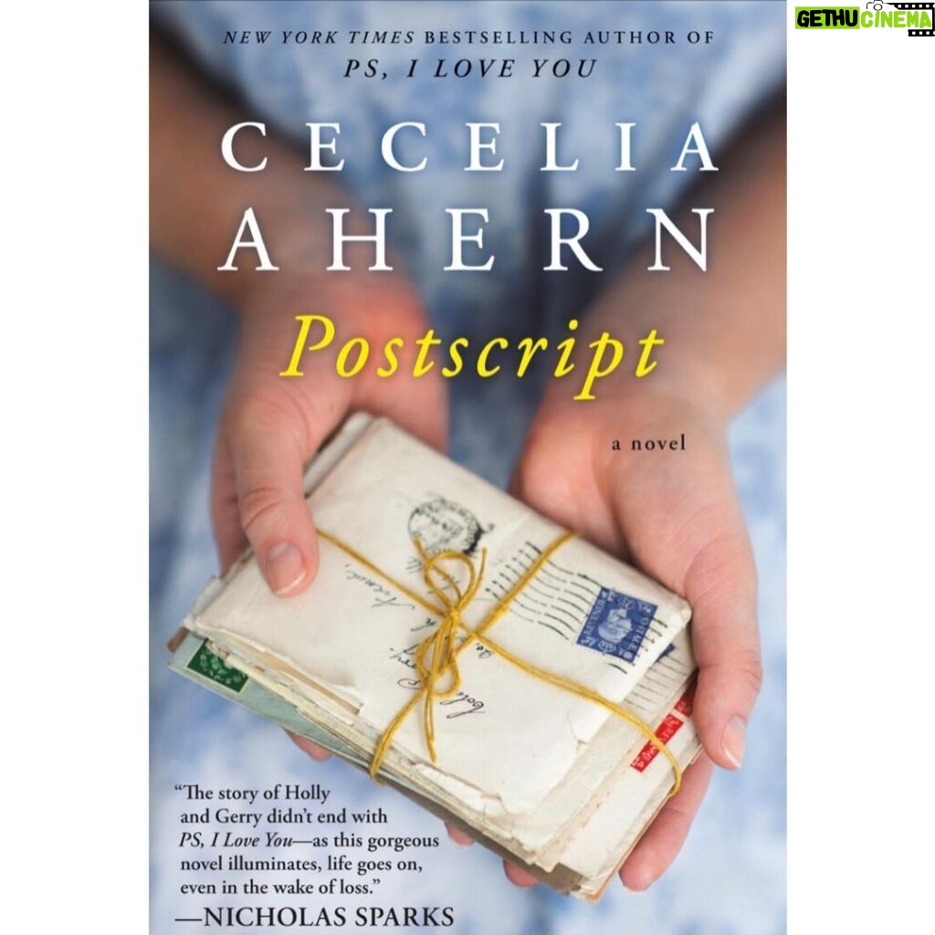 Cecelia Ahern Instagram - I was supposed to post this last week but America had more important things going on. Still does, but if you’re looking for some respite, the POSTSCRIPT paperback - the sequel to PS I Love You - is out now in the US 🇺🇸💙 Published by @grandcentralpub