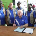Cecelia Ahern Instagram - Happy Fathers Day to this inspiring man who does one extraordinary thing after another. No chat, just action. And he’d also hate this post but I don’t care. 💙 Photo: recently announcing the referendum results in Bougainville, Papua New Guinea.