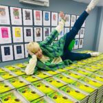Cecelia Ahern Instagram - Don’t tell me I don’t bring you high quality content. Visited CPI Books today to see ‘In A Thousand Different Ways’ hot off the press. Then I climbed on them. Rolled around on them. And signed them. Out April 13th. 😊💚