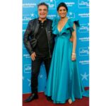 Cecilia Milone Instagram - @artazanito y yo ❤️🌊 Me peinó @evangelina_targiano_estilista y mi vestido fue una creación de @adriancaballeroaltacostura 👗