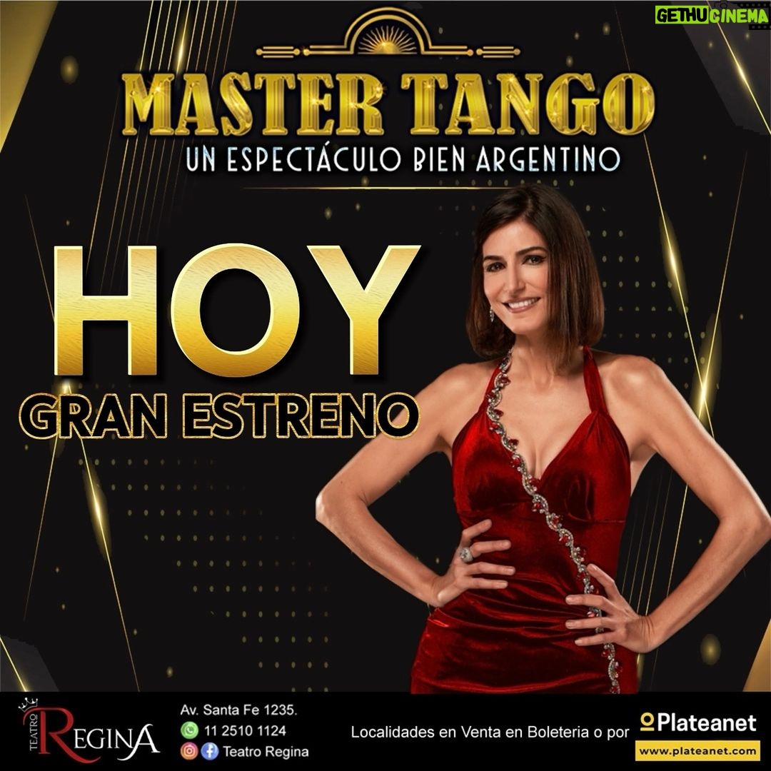 Cecilia Milone Instagram - Llegó el gran día 🌹 HOY ESTRENAMOS 👉🏻 MASTER TANGO ❤️ ¿Ya tenés tus entradas? 🎫 Conseguilas por @plateanet o en boletería del Teatro. 📍 @teatroregina (Santa Fe 1235) 📅 Funciones 👉🏻 MIÉRCOLES 20:30 ✨ @ceciliamilone ✨ Junto a @pastocchiariel @ricardodanielatango @rubencalegari @pablo.gimenez.musica @pianotangosecrets @juanalbertopugliano @perrottiproducciones Teatro Regina