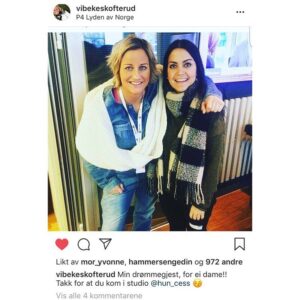 Cecilie Steinmann Neess Instagram - Tenker spesielt på denne dagen her... Hvor SELVESTE deg valgte MEG som drømmegjest. For en drøm! Hvert møte siden har vært en gave. Vi sees i drømmene, Vibeke🌙 Sov godt ❤️