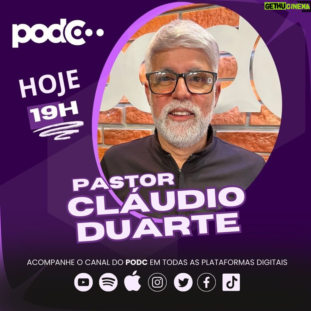 Celso Portiolli Instagram - @claudioduarte estará hoje as 19h no PodC! Não perca, se inscreva no canal, link na Bio.