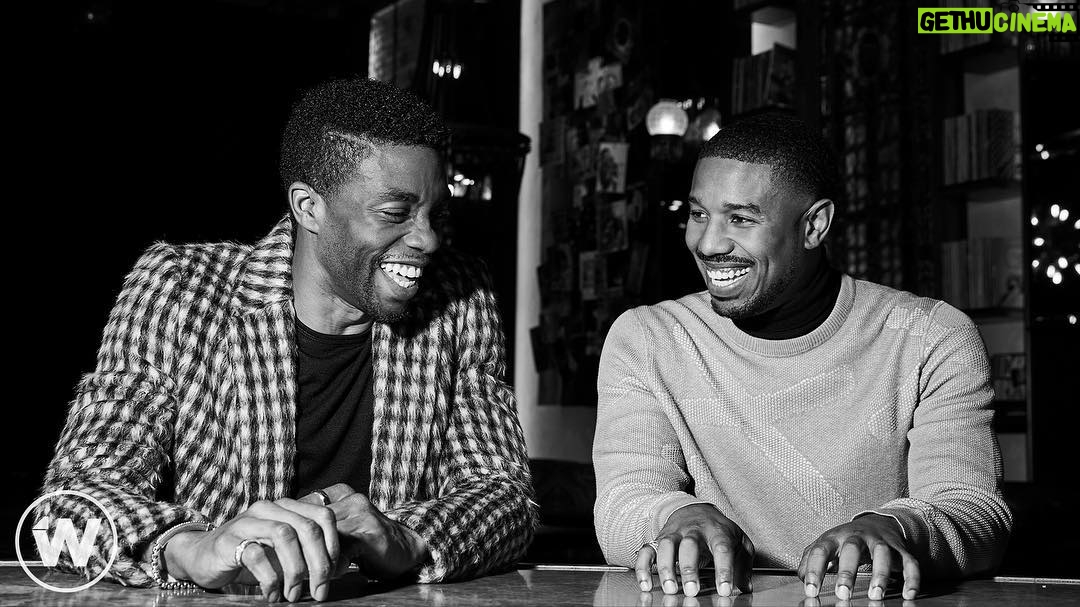 Chadwick Boseman Instagram - Always good to catch up with this guy. Talking role choice, our director’s influence, the impact of #BlackPanther and more with @MichaelBJordan and @TheWrap. Link in bio.