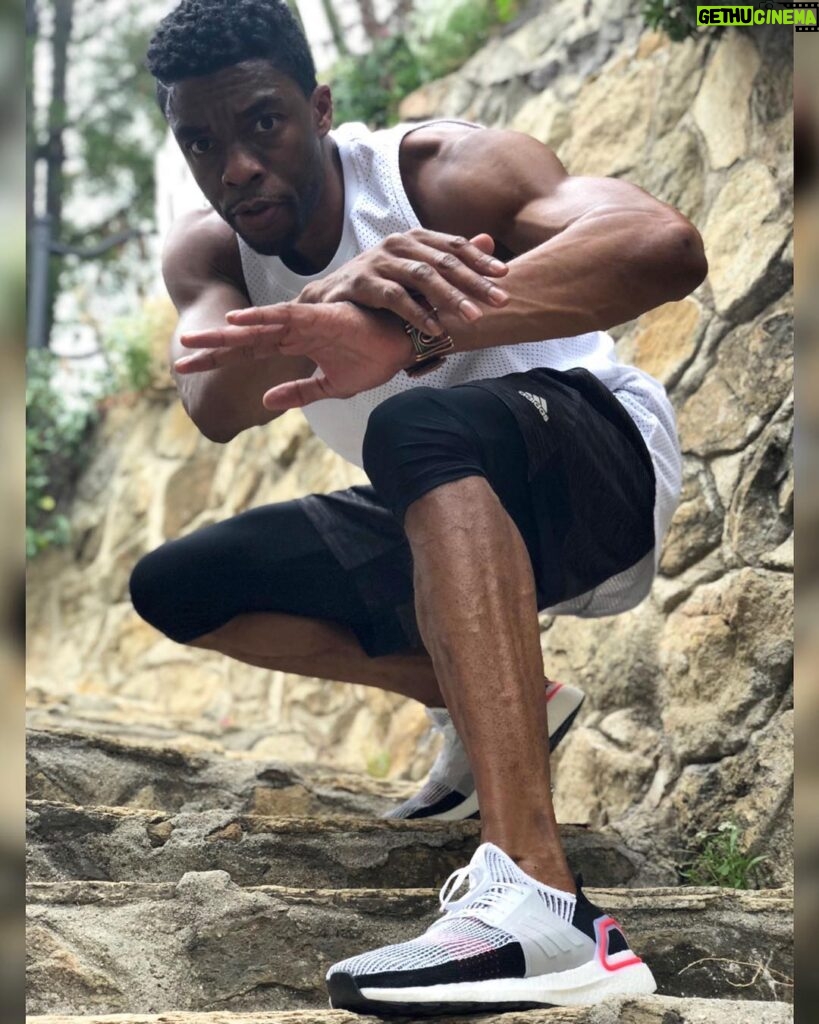 Chadwick Boseman Instagram - Gearing up to go again, another day of extending the limits of my boundaries, climbing a little higher than yesterday, stretching a little further. @adidasrunning #ULTRABOOST #createdwithadidas