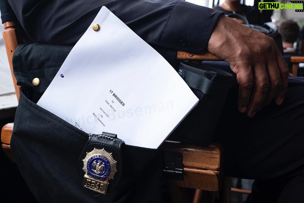 Chadwick Boseman Instagram - Detective Andre Davis reporting for duty. Excited to be working with J.K. Simmons, @siennathing, @TaylorKitsch, @silverthroat and @tdotSteph on #17Bridges.