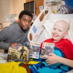 Chadwick Boseman Instagram - Hayden wanted me to say hello to two of his other favorite @Marvel heroes, Thor and Spider-Man, so @ChrisHemsworth and @TomHolland2013 - my boy says hi! Also had to add a Killmonger bobble head to his collection. @michaelbjordan #StJude