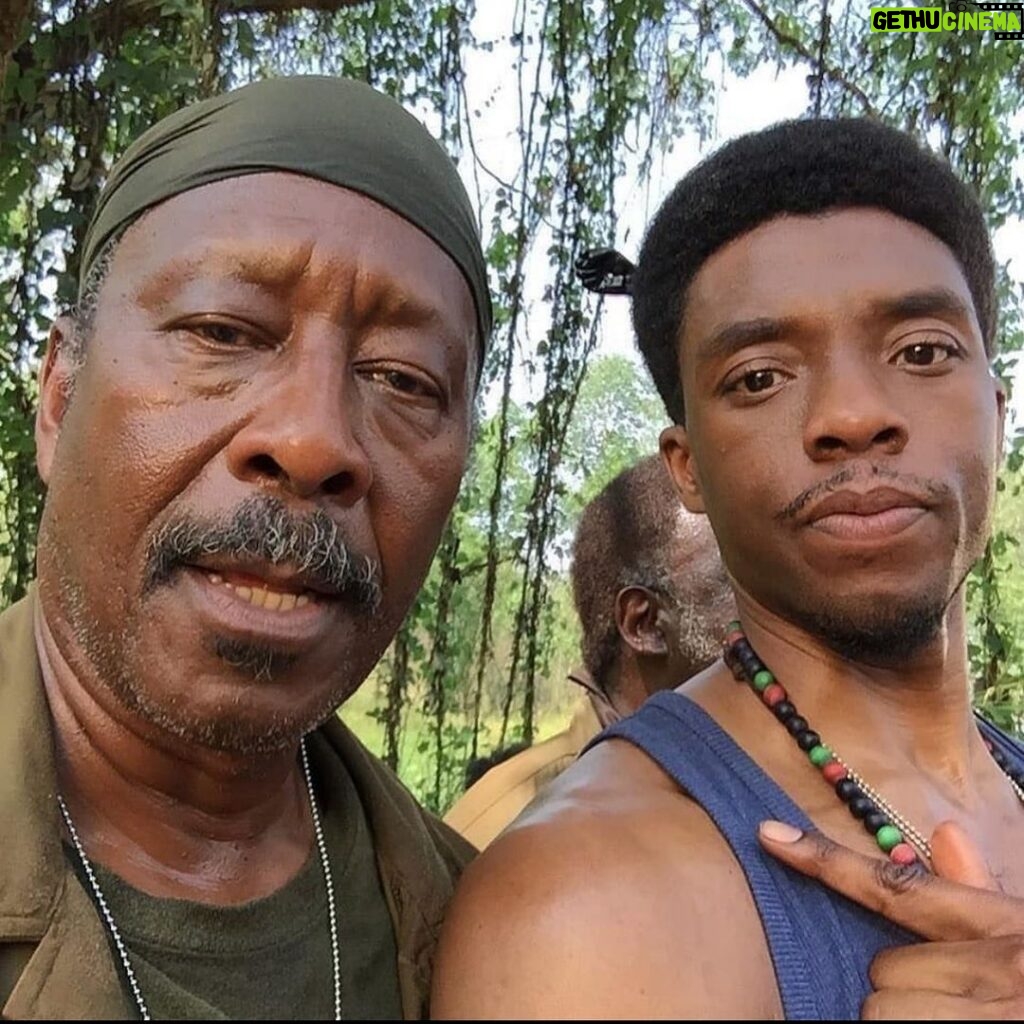 Chadwick Boseman Instagram - The beauties of filming. Always wanted to be Wired with this guy. Picture reposted from @clarkepetersofficial #da5bloods