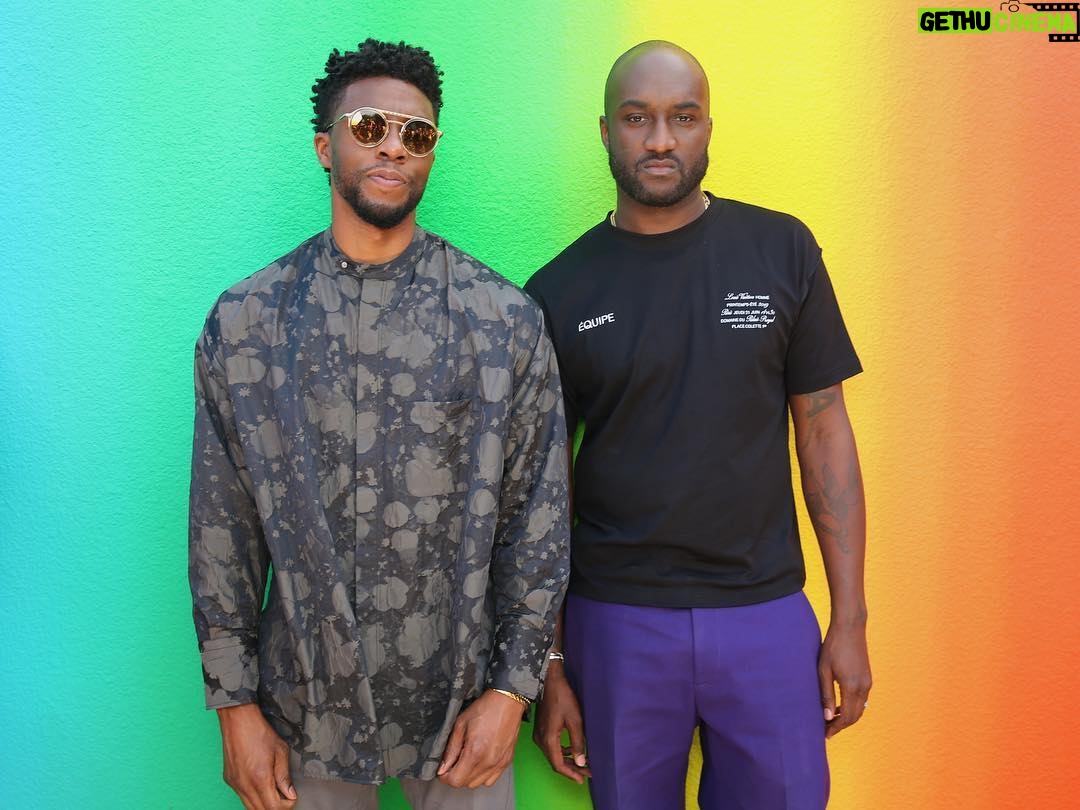 Chadwick Boseman Instagram - History made. @VirgilAbloh @LouisVuitton Jardin du Palais-Royal