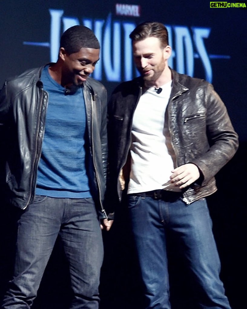 Chadwick Boseman Instagram - Happy Birthday, Cap. #Avengers #ChrisEvans
