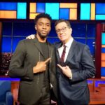 Chadwick Boseman Instagram - Come backstage with me and @stephenathome before you tune into tonight's @colbertlateshow. #LSSC #BlackPanther New York, New York