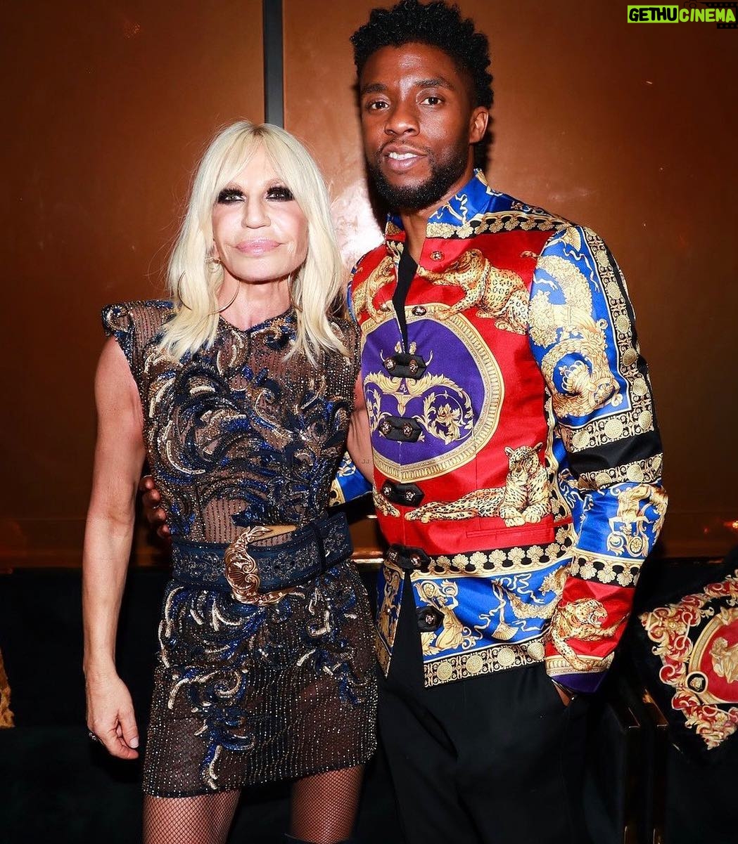 Chadwick Boseman Instagram - Thank you to @donatella_versace and her talented team! #VersaceVersaceVersace #MetGala